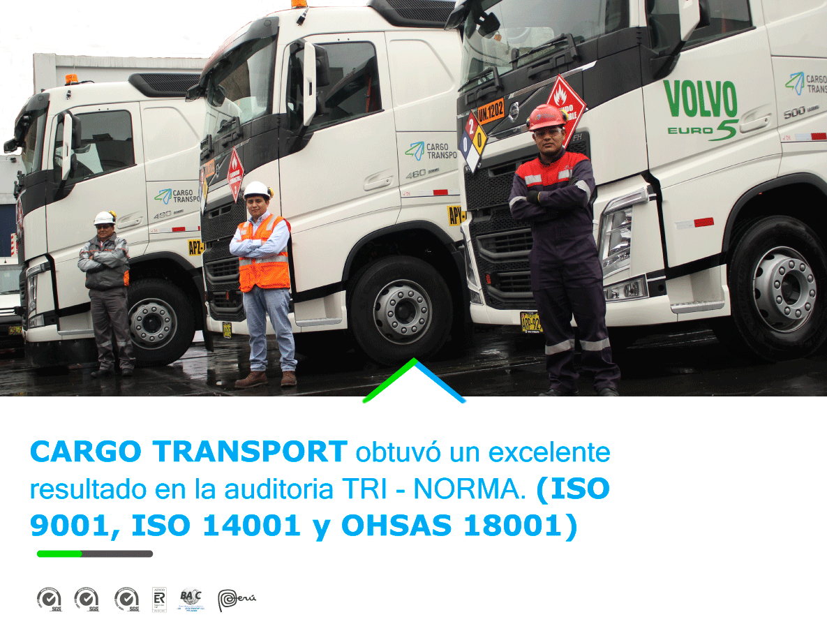 Cargo Transport Primeros Certificado ISO-39001